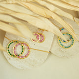 Blue Gemstone Halo Necklace Aaria Tees