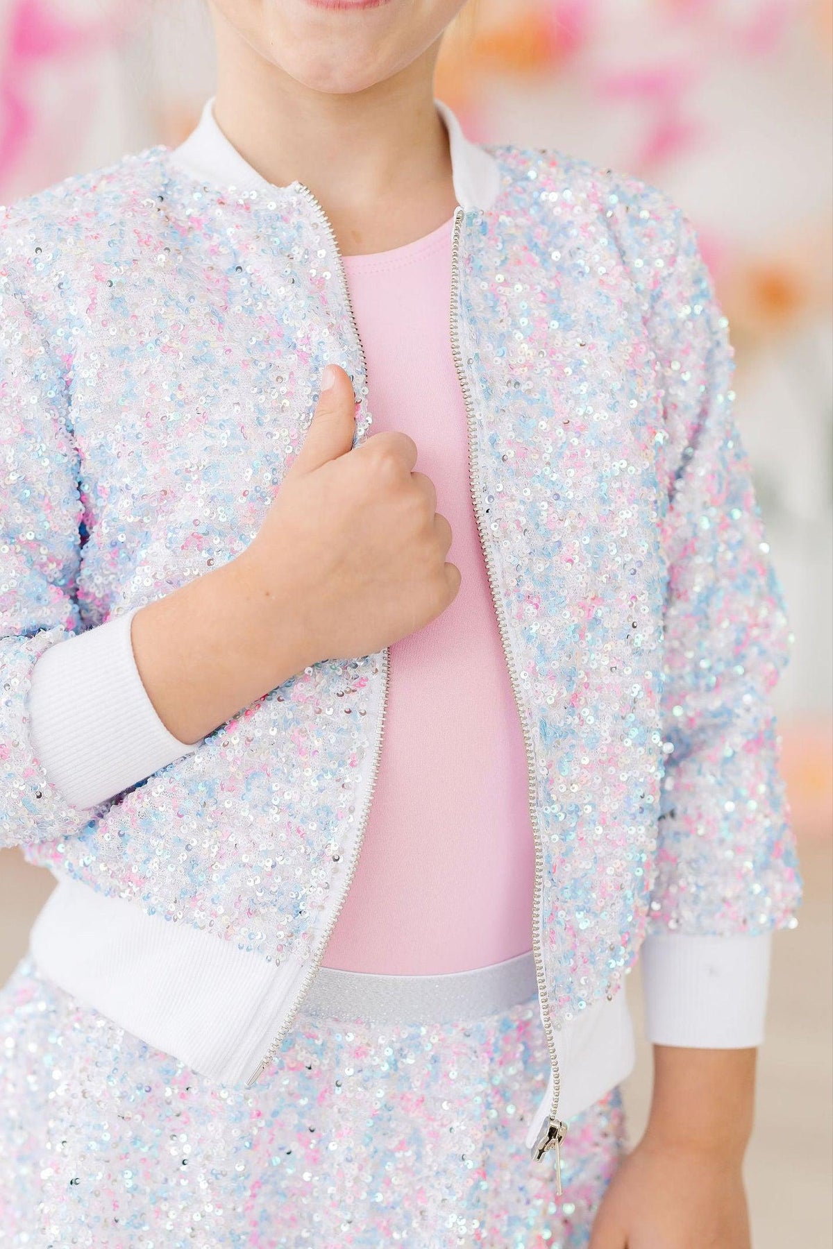 Cotton Candy Sequin Jacket - Aaria Tees