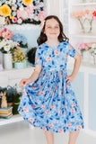 Country Blooms S/S Pocket Twirl Dress - Aaria Tees Aaria Tees