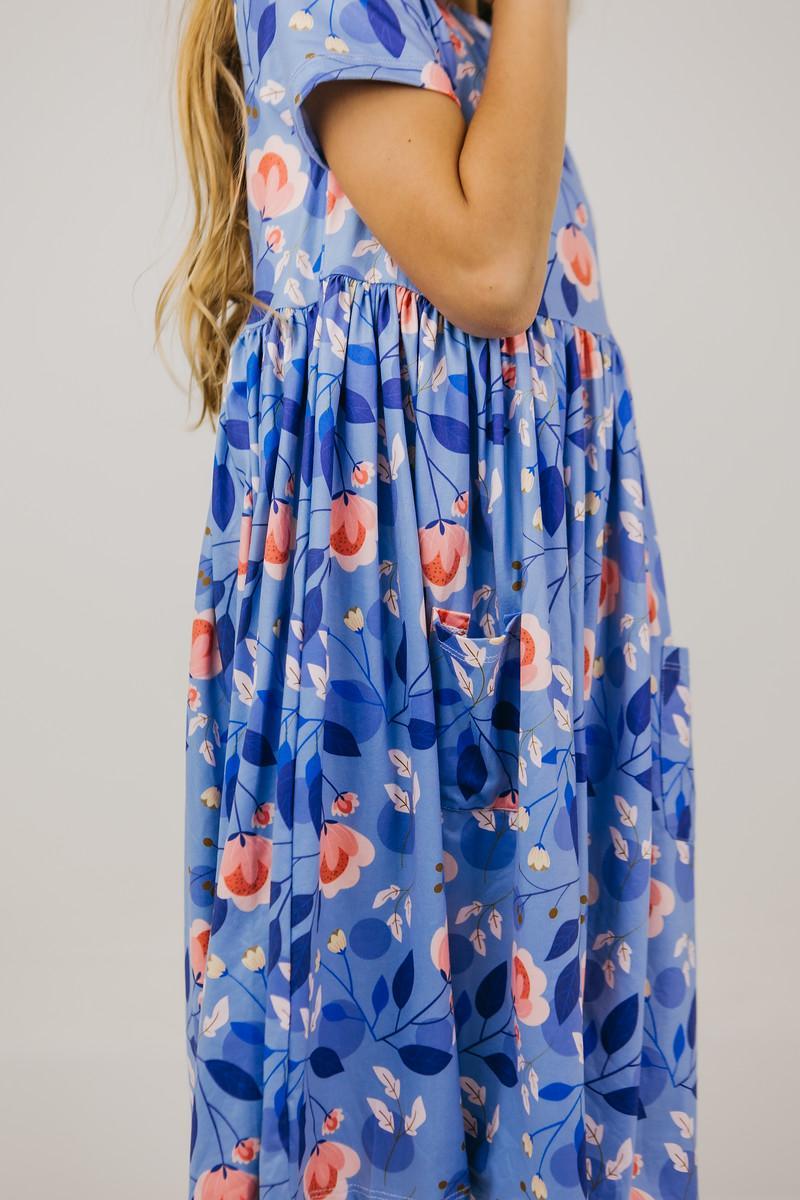 Country Blooms S/S Pocket Twirl Dress - Aaria Tees Aaria Tees
