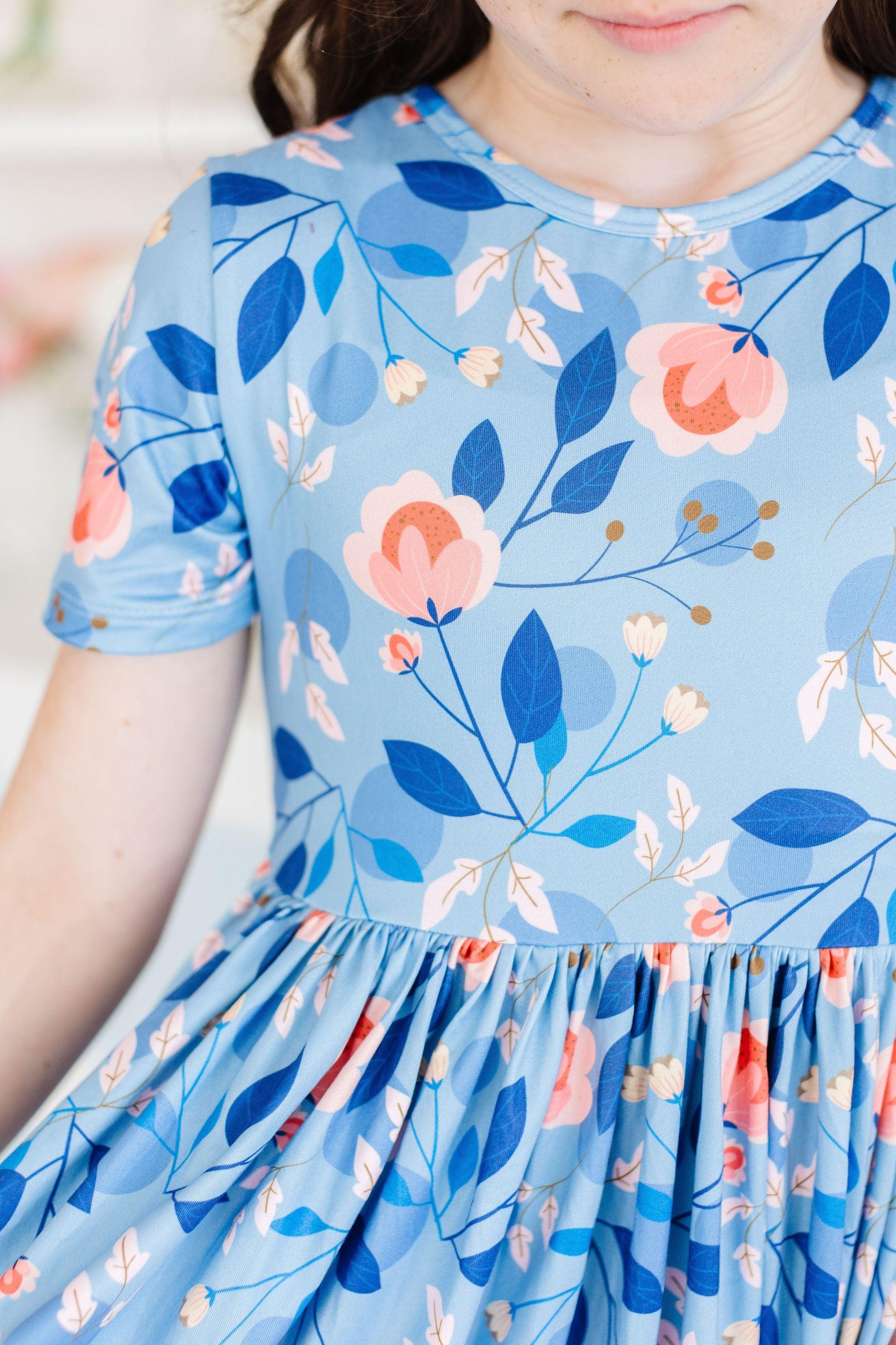 Country Blooms S/S Pocket Twirl Dress - Aaria Tees Aaria Tees