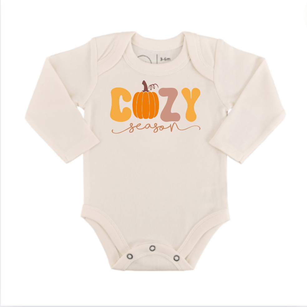 graphic bodysuit | cozy season (long sleeve) - Aaria Tees