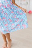 Crab Walk Ruffle Cross Back Dress - Aaria Tees Aaria Tees