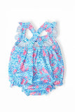 Crab Walk Ruffle Cross Back Romper - Aaria Tees Aaria Tees