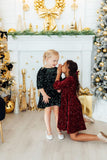 Cranberry Velvet Sequin Dress - Aaria Tees Aaria Tees