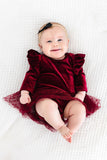 Cranberry Velvet Tutu Bodysuit Aaria Tees