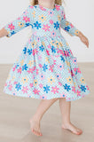 SALE Crazy Daisy 3/4 Sleeve Pocket Twirl Dress - Aaria Tees Aaria Tees