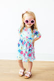 SALE Crazy Daisy 3/4 Sleeve Pocket Twirl Dress - Aaria Tees Aaria Tees