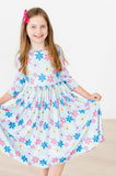 SALE Crazy Daisy 3/4 Sleeve Pocket Twirl Dress - Aaria Tees Aaria Tees