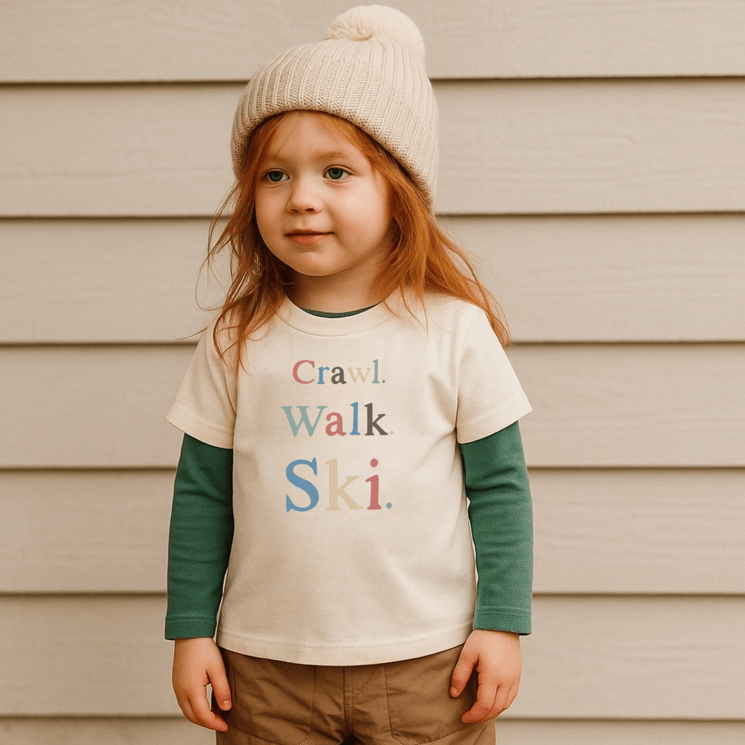 graphic tee | crawl walk ski - Aaria Tees Aaria Tees