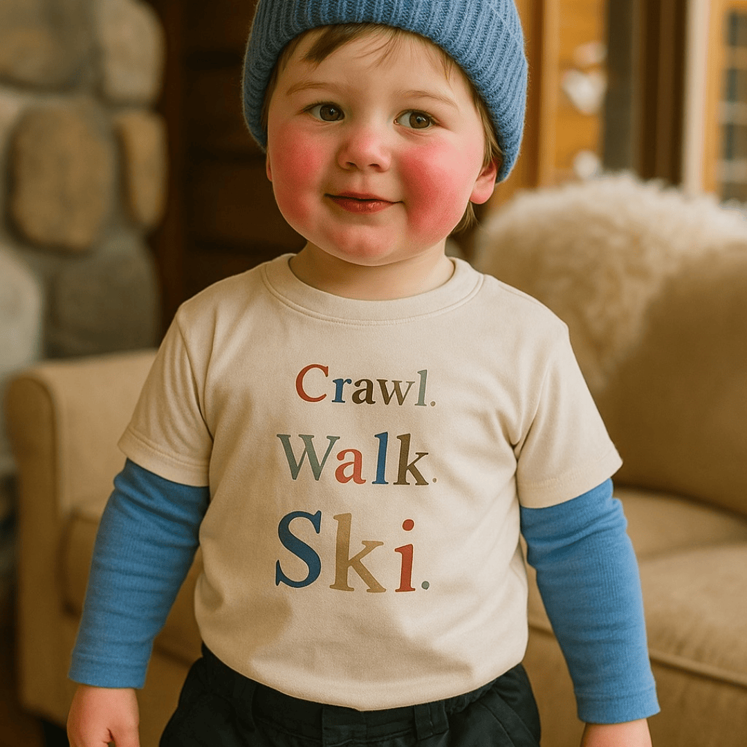 graphic tee | crawl walk ski - Aaria Tees Aaria Tees