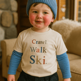 graphic tee | crawl walk ski - Aaria Tees Aaria Tees