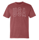 USA Collegiate Solid White (Front) - Aaria Tees Aaria Tees