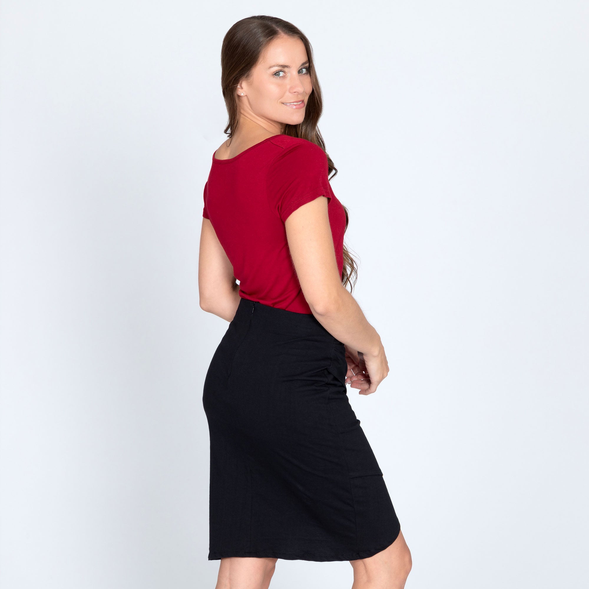 Organic Layered Pencil Skirt - Aaria Tees Aaria Tees