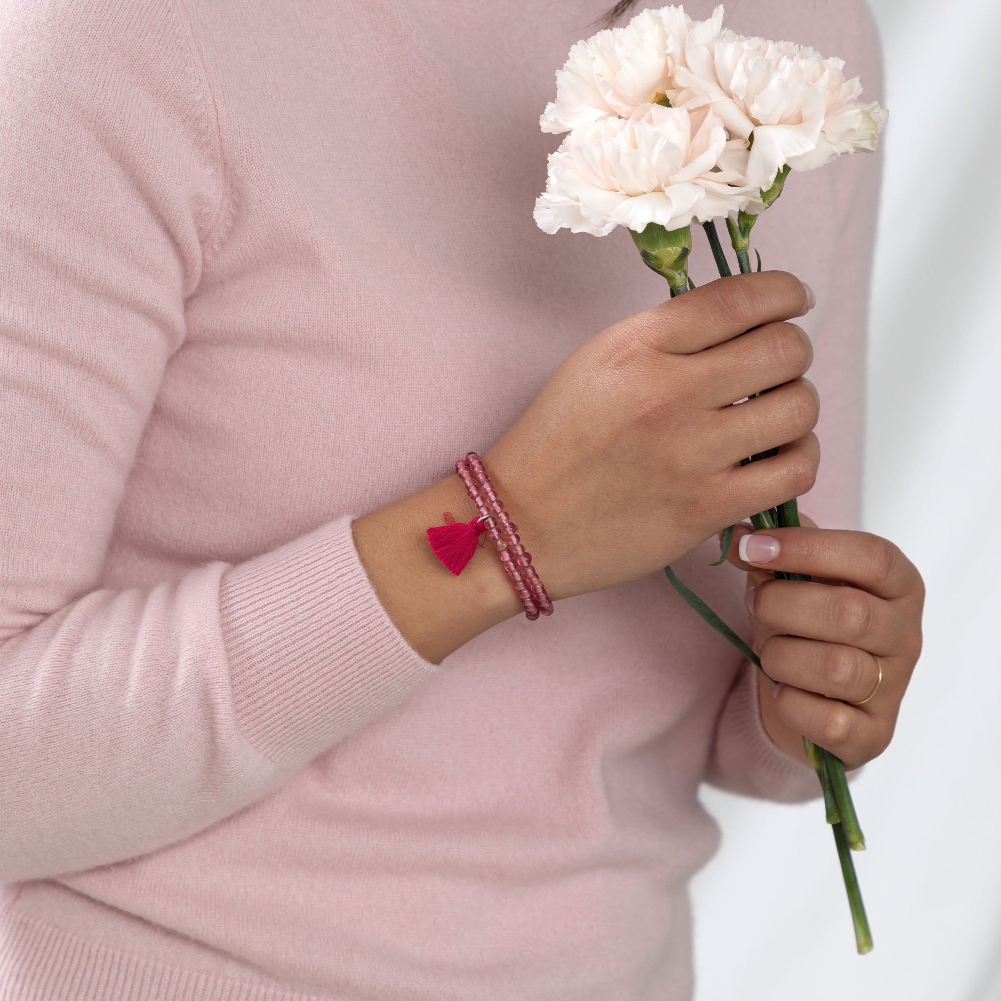 Taj Tassel Glass Bead Bracelet - Aaria Tees Aaria Tees