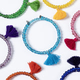 Taj Tassel Glass Bead Bracelet - Aaria Tees Aaria Tees