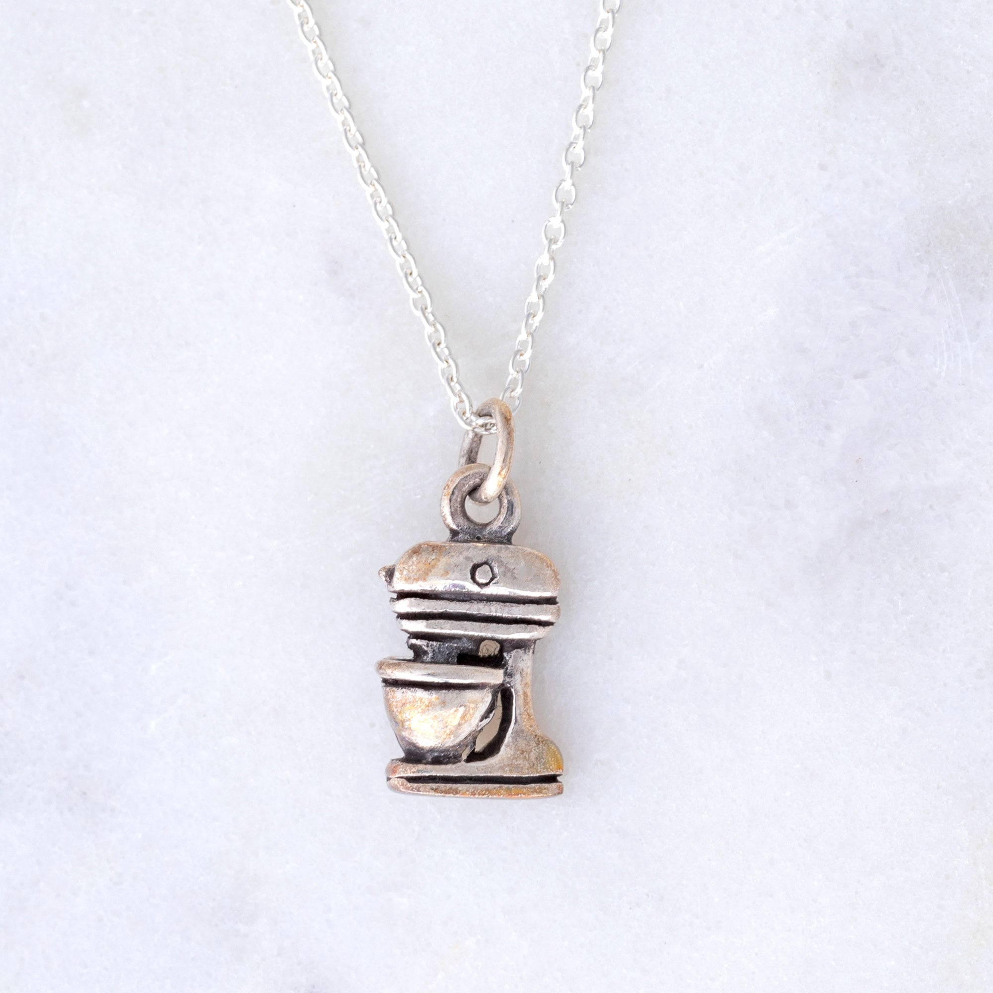 Stand Mixer Sterling Necklace - Aaria Tees Aaria Tees