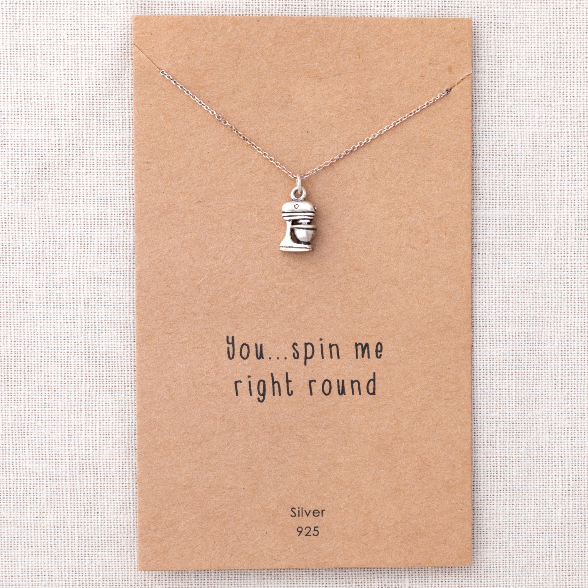 Stand Mixer Sterling Necklace - Aaria Tees Aaria Tees