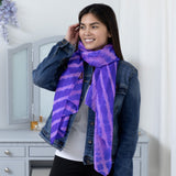 Tie-Dye Stripe Silk Scarf - Aaria Tees Aaria Tees