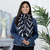 Tie-Dye Stripe Silk Scarf - Aaria Tees Aaria Tees