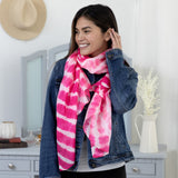 Tie-Dye Stripe Silk Scarf - Aaria Tees Aaria Tees