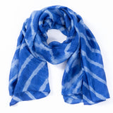 Tie-Dye Stripe Silk Scarf - Aaria Tees Aaria Tees
