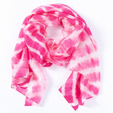 Tie-Dye Stripe Silk Scarf - Aaria Tees Aaria Tees