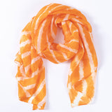 Tie-Dye Stripe Silk Scarf - Aaria Tees Aaria Tees
