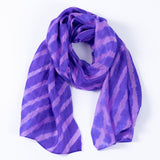 Tie-Dye Stripe Silk Scarf - Aaria Tees Aaria Tees