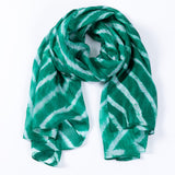 Tie-Dye Stripe Silk Scarf - Aaria Tees Aaria Tees