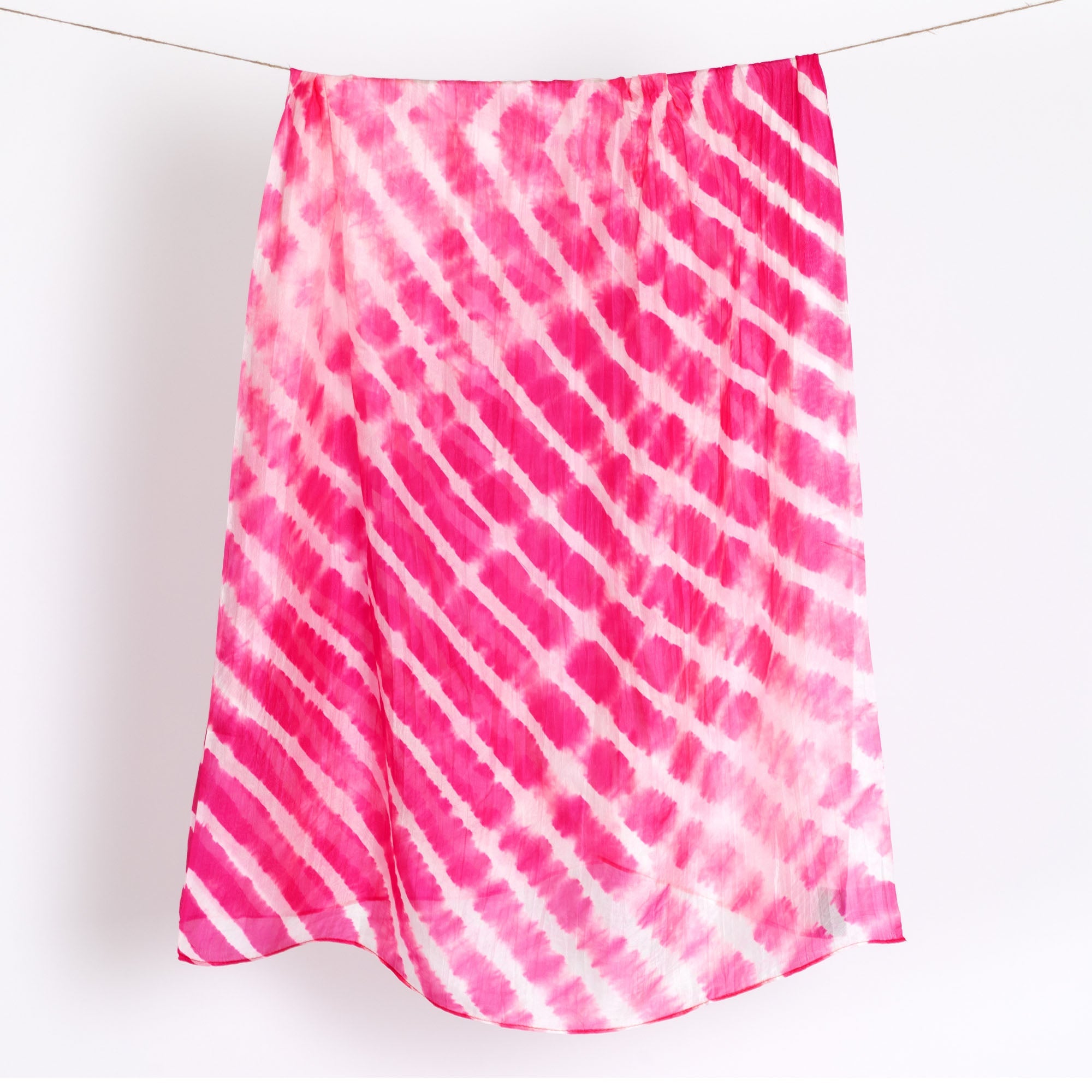 Tie-Dye Stripe Silk Scarf - Aaria Tees Aaria Tees