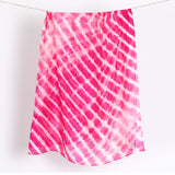 Tie-Dye Stripe Silk Scarf - Aaria Tees Aaria Tees