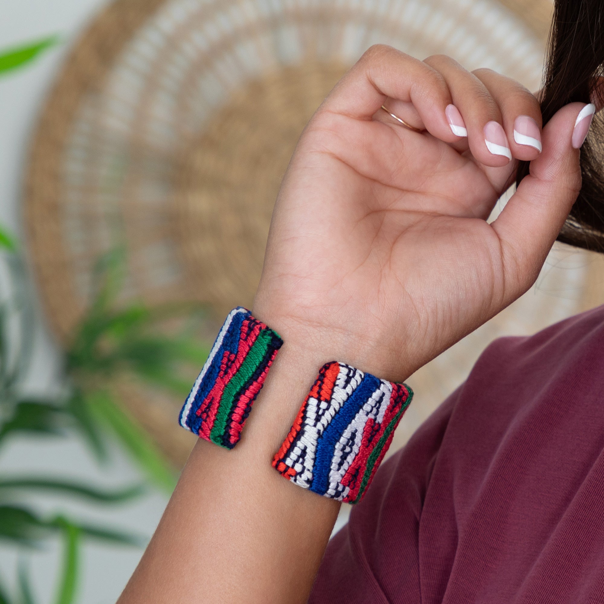 Upcycled Huipil Cuff - Aaria Tees Aaria Tees