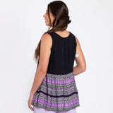 Paisley Garden Sleeveless Top - Aaria Tees Aaria Tees