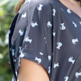 Animal Print Dolman Blouse - Aaria Tees Aaria Tees