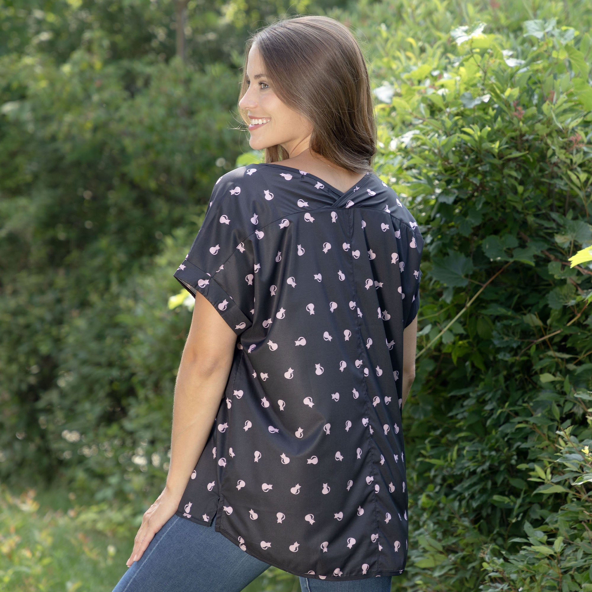 Animal Print Dolman Blouse - Aaria Tees Aaria Tees