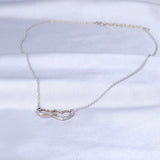 Two Hearts Sterling Silver Necklace - Aaria Tees Aaria Tees
