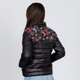 Mixed Fabric Embroidery Insulated Jacket - Aaria Tees Aaria Tees