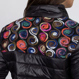 Mixed Fabric Embroidery Insulated Jacket - Aaria Tees Aaria Tees
