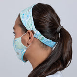 Marbleous Color Face Mask & Headband - Aaria Tees Aaria Tees