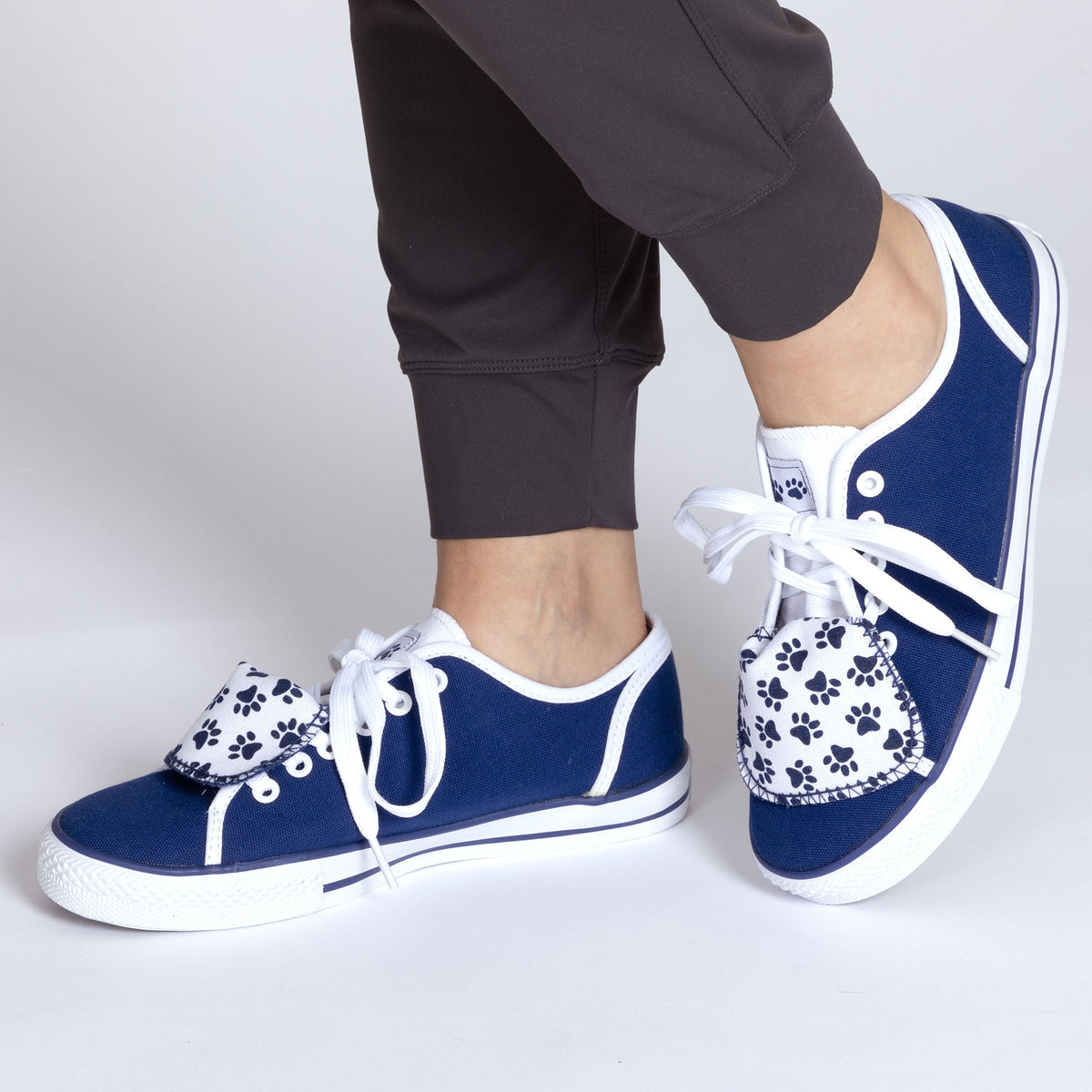 Women's Paw Print Low Top Shoes - Aaria Tees
