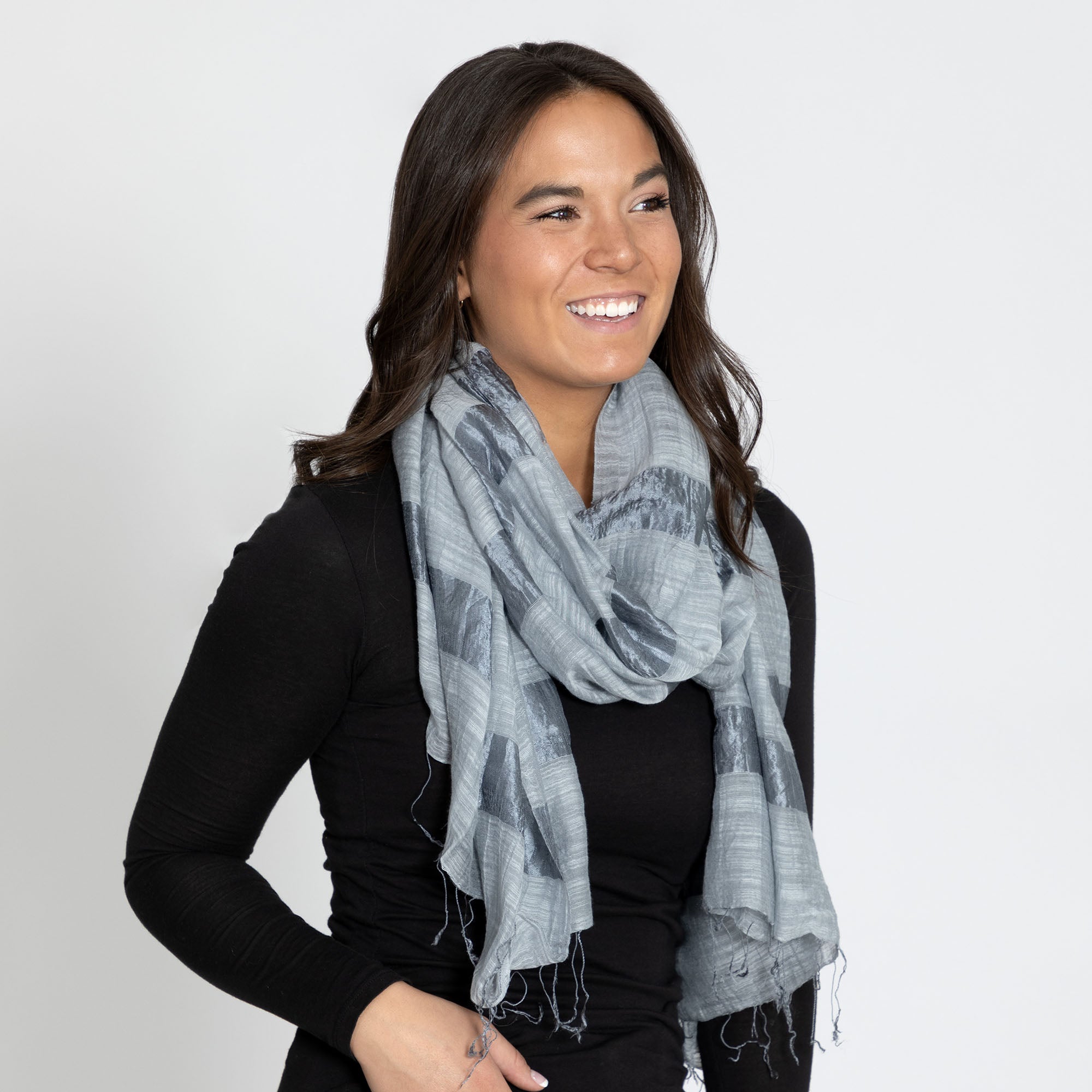 Silky Stripe Scarf - Aaria Tees Aaria Tees