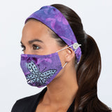 Butterflies in Bloom Face Mask & Headband - Aaria Tees Aaria Tees
