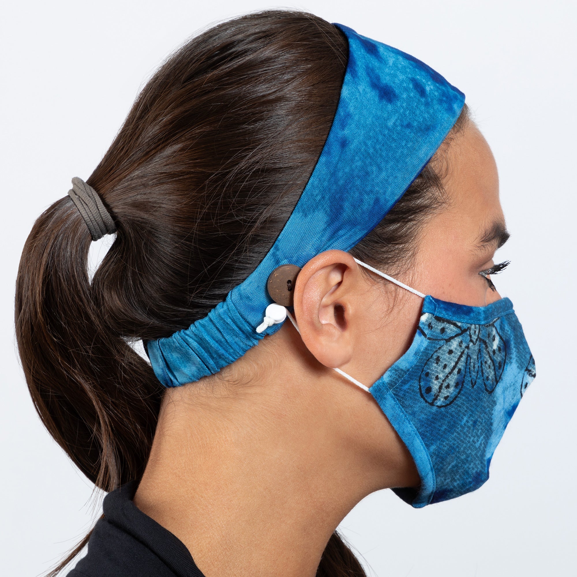 Butterflies in Bloom Face Mask & Headband - Aaria Tees Aaria Tees