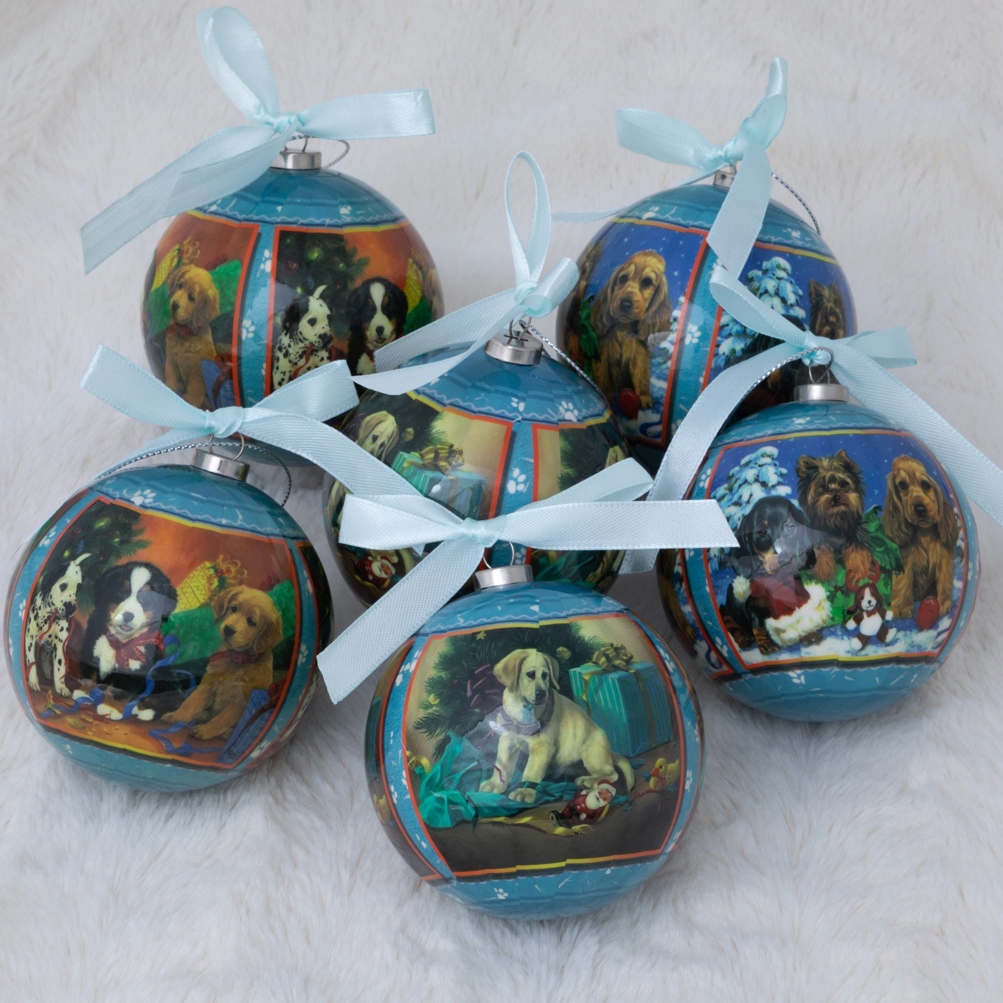 Precious Pets Shatterproof Christmas Ornaments - Set of 6 - Aaria Tees Aaria Tees