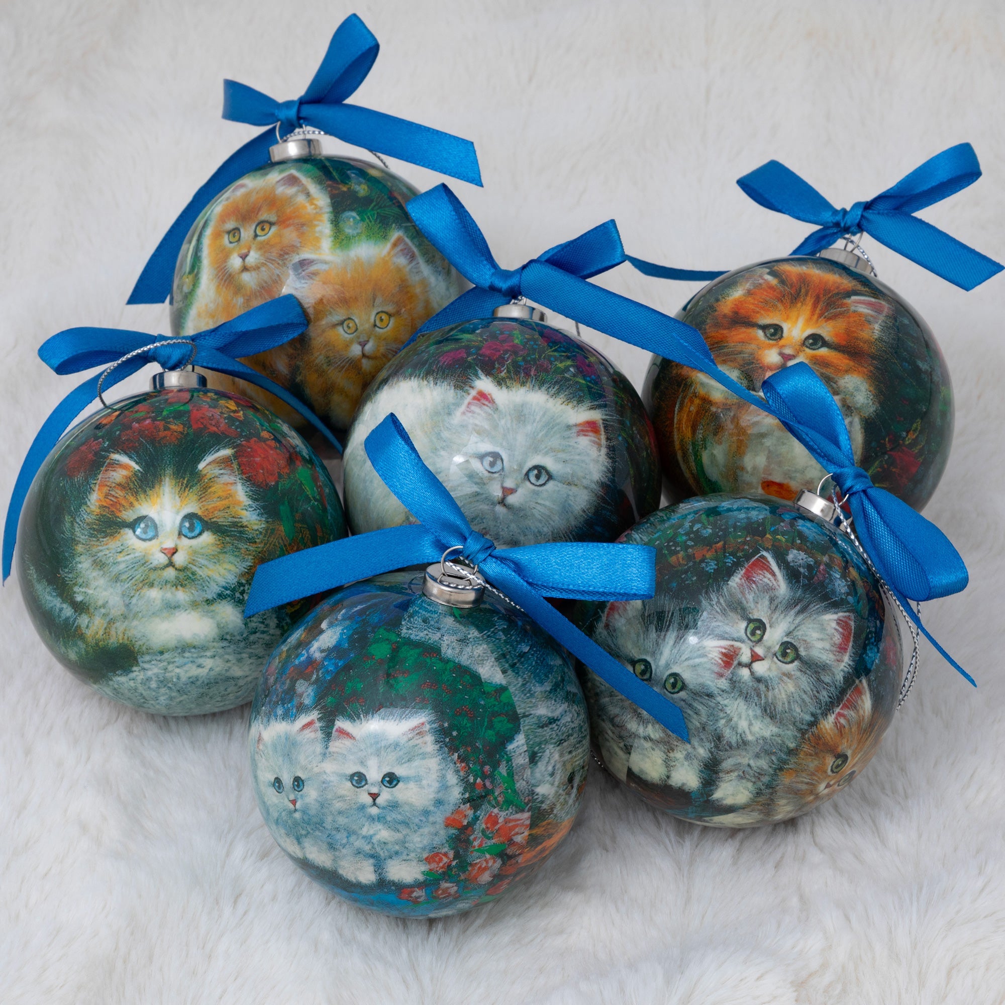 Precious Pets Shatterproof Christmas Ornaments - Set of 6 - Aaria Tees Aaria Tees