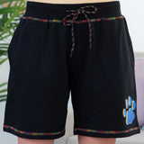 Rainbow Paw Black Board Shorts - Aaria Tees Aaria Tees