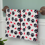Paw Print Bath Hand Towels - Set of 2 - Aaria Tees Aaria Tees