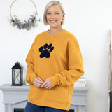 Chenille Paw Print Sweatshirt - Aaria Tees Aaria Tees