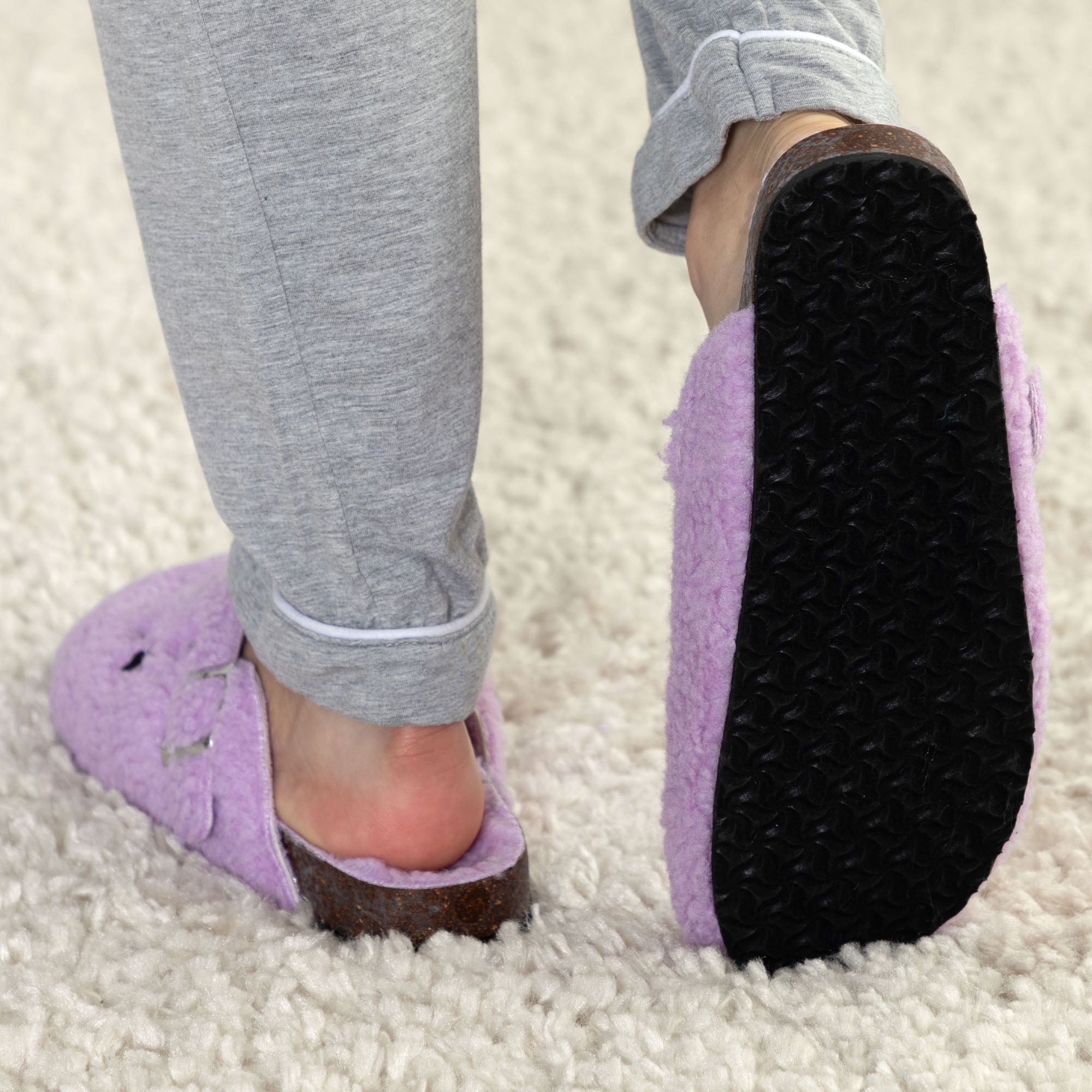 Paw Print Plush Sherpa Fleece Clog Slippers - Aaria Tees Aaria Tees